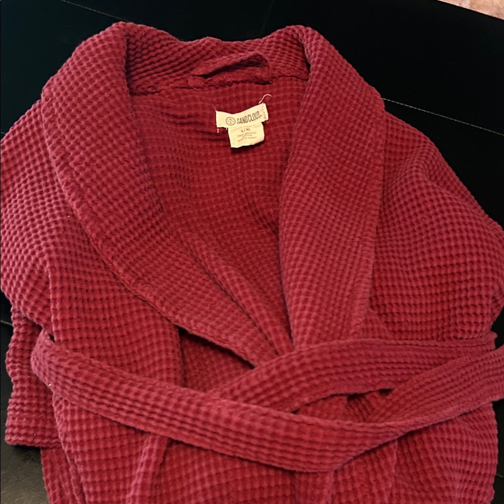 Sand Cloud Women's Waffle Robe - Burgundy